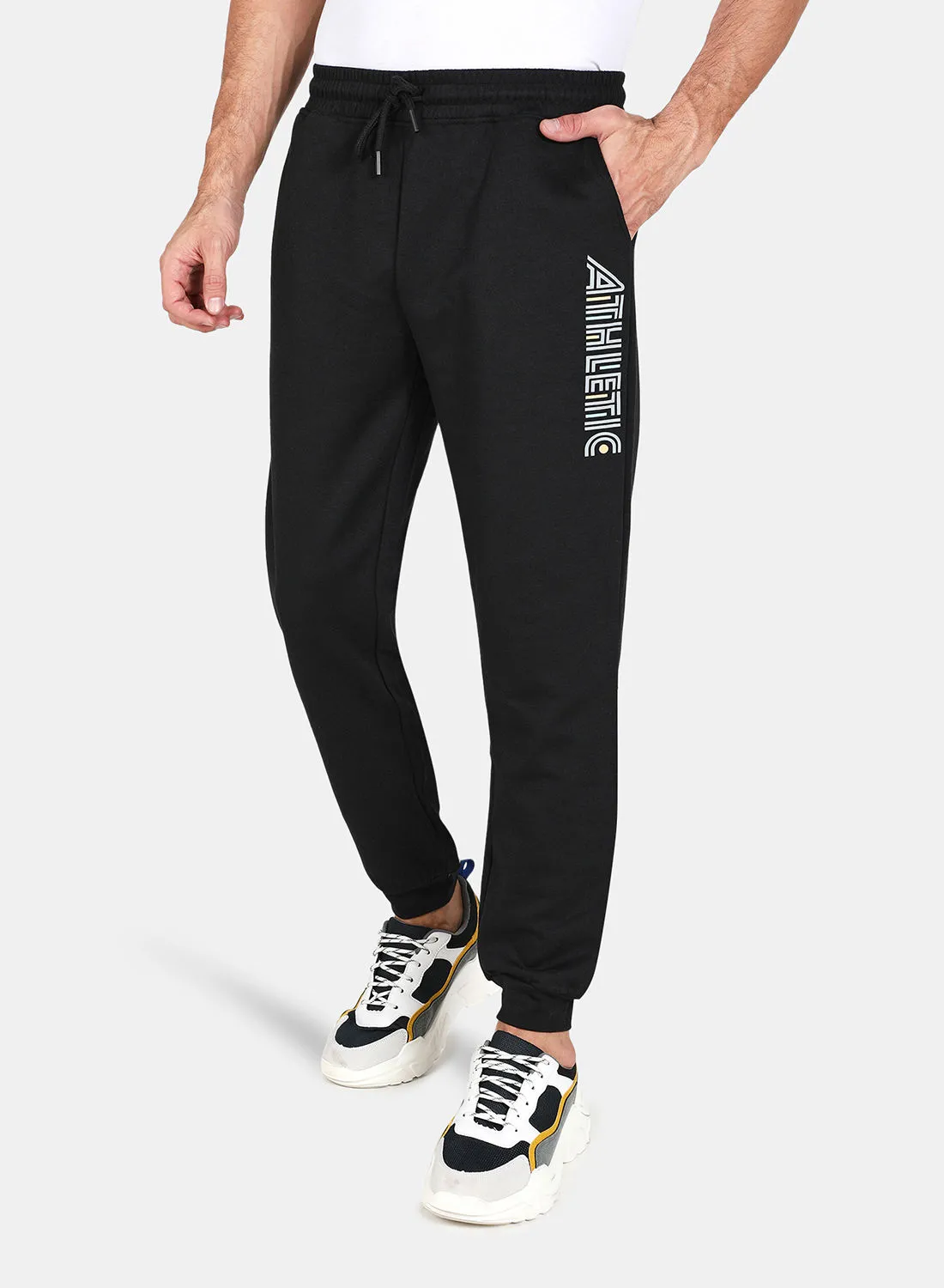 DRIP Elasticated Drawstring Joggers Black