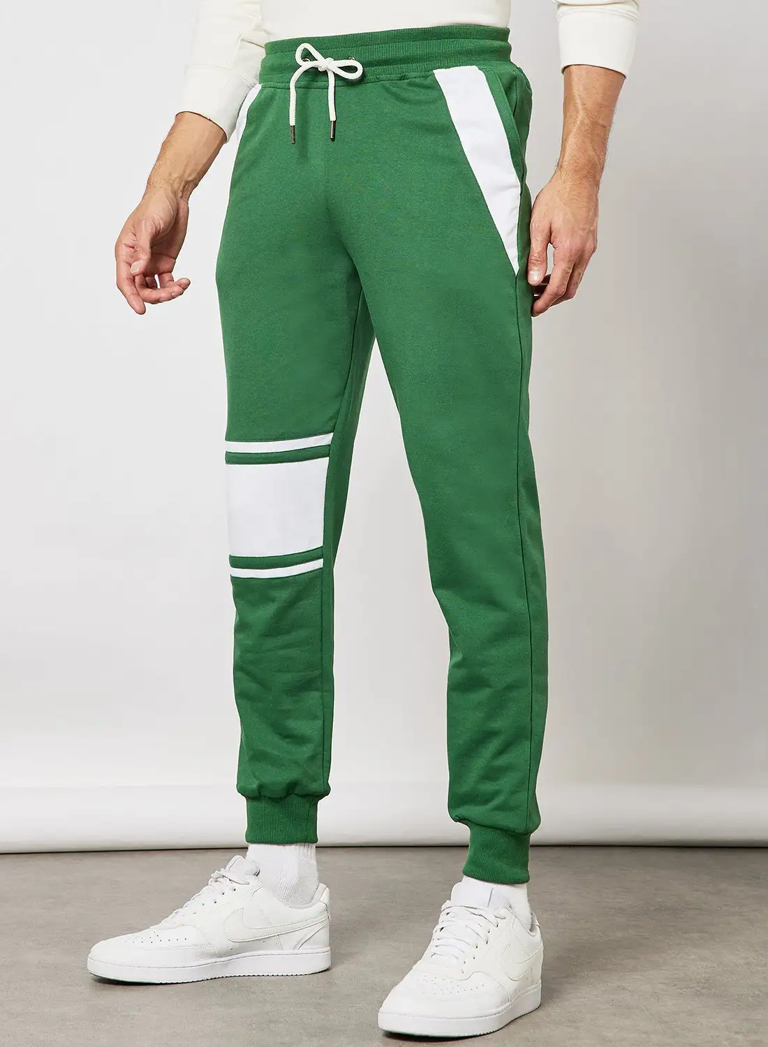 ABOF Regular Fit Joggers Green/White