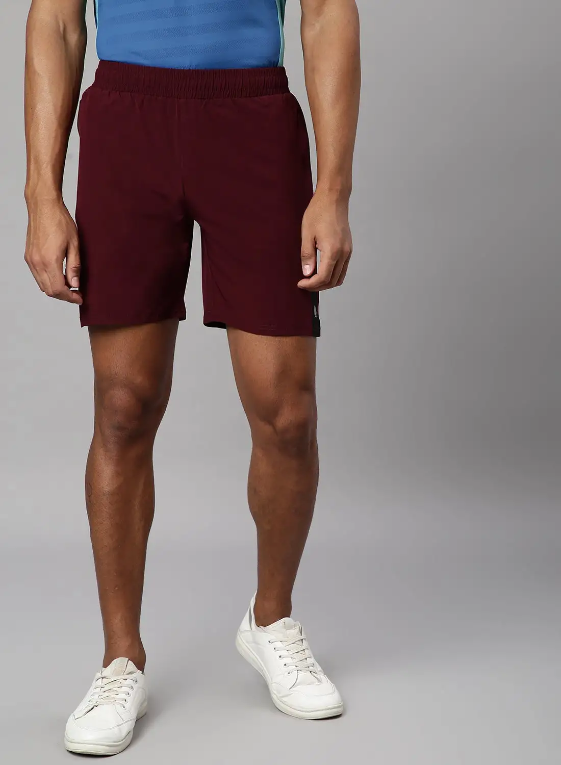 Athletiq Essential Mid Rise Running Shorts Maroon