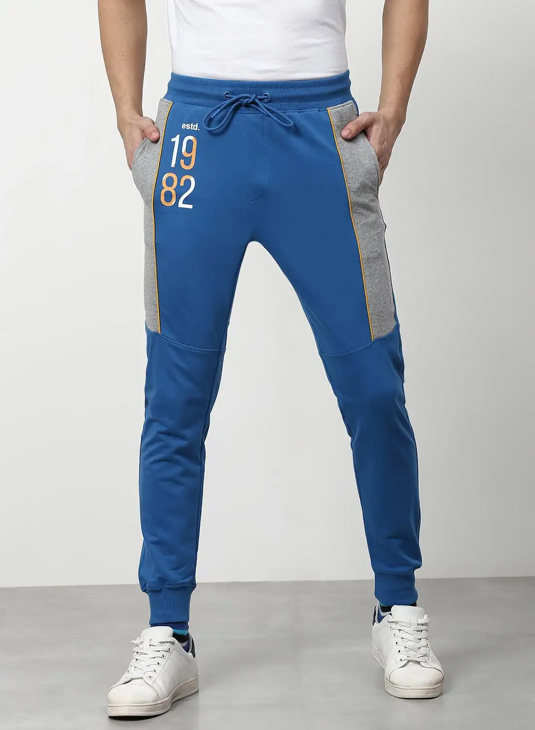 ABOF Regular Fit Joggers Blue/Grey