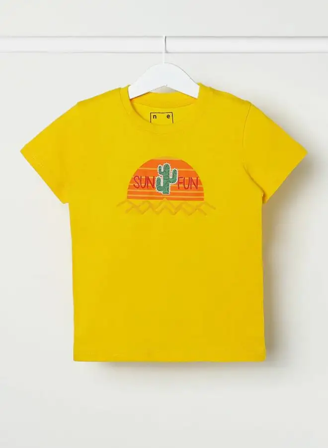 NEON Boys Crew Neck Short Sleeve T-Shirt Yellow