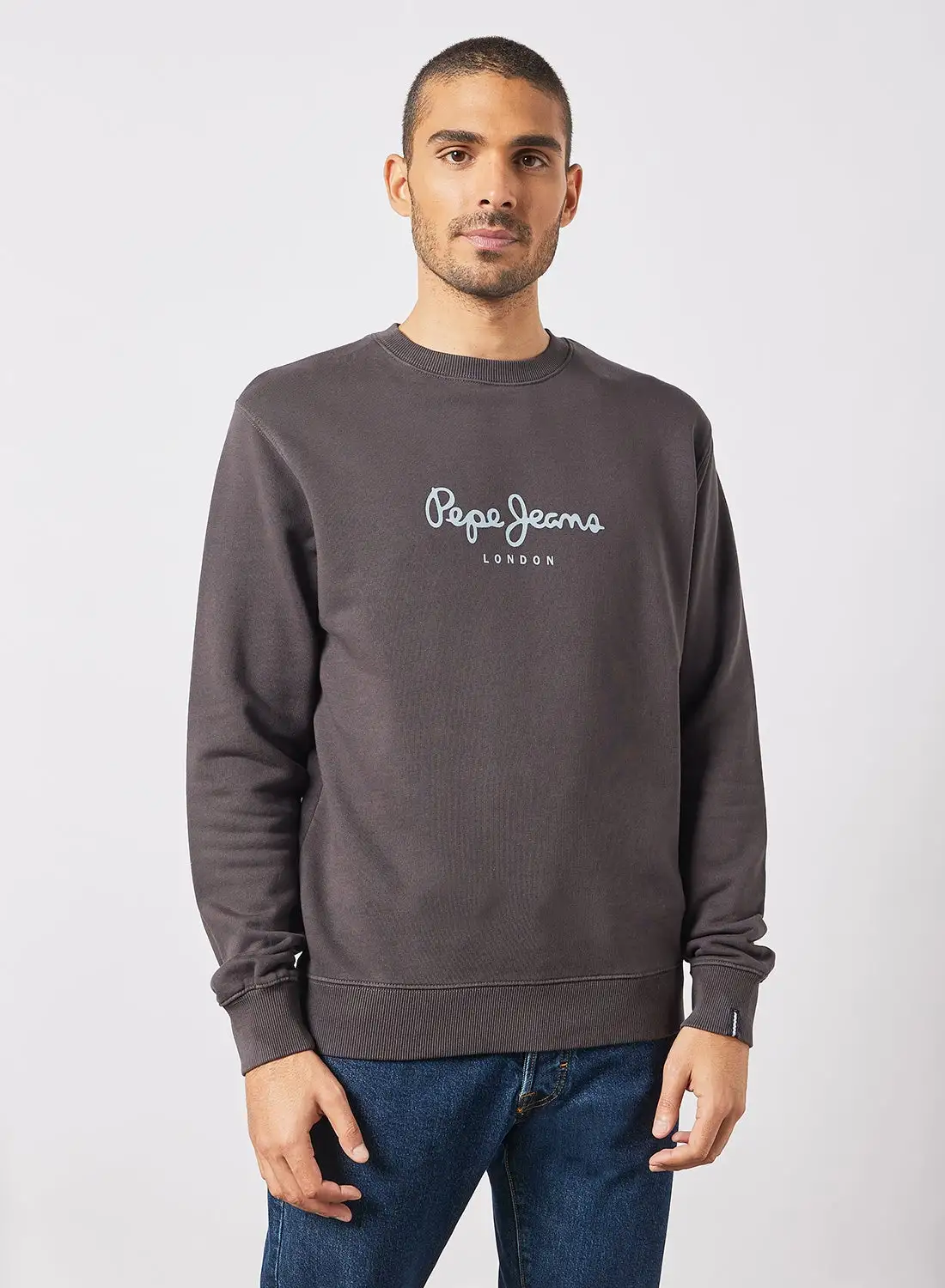 Pepe Jeans LONDON Dylan Logo Sweatshirt Dark Grey