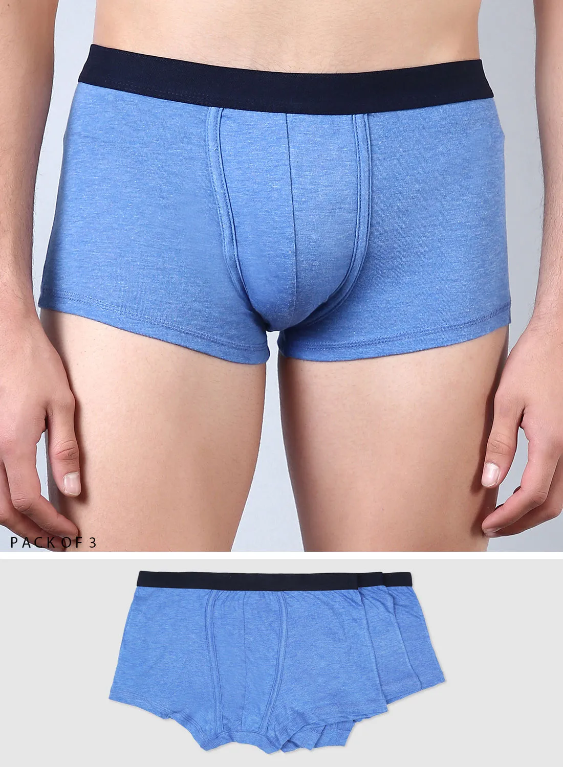 QUWA ( Pack of 3 ) Comfortable Brief Sky Blue