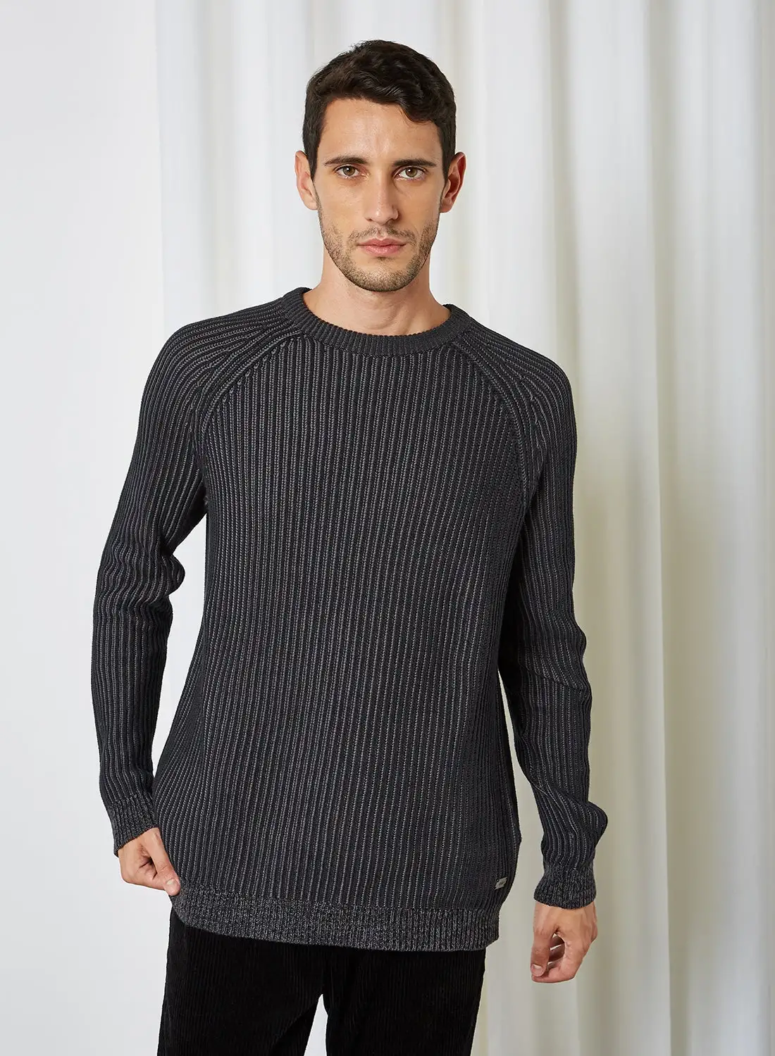 ONLY & SONS Vesrato Life 5 Raglan Knitted Sweater أسود