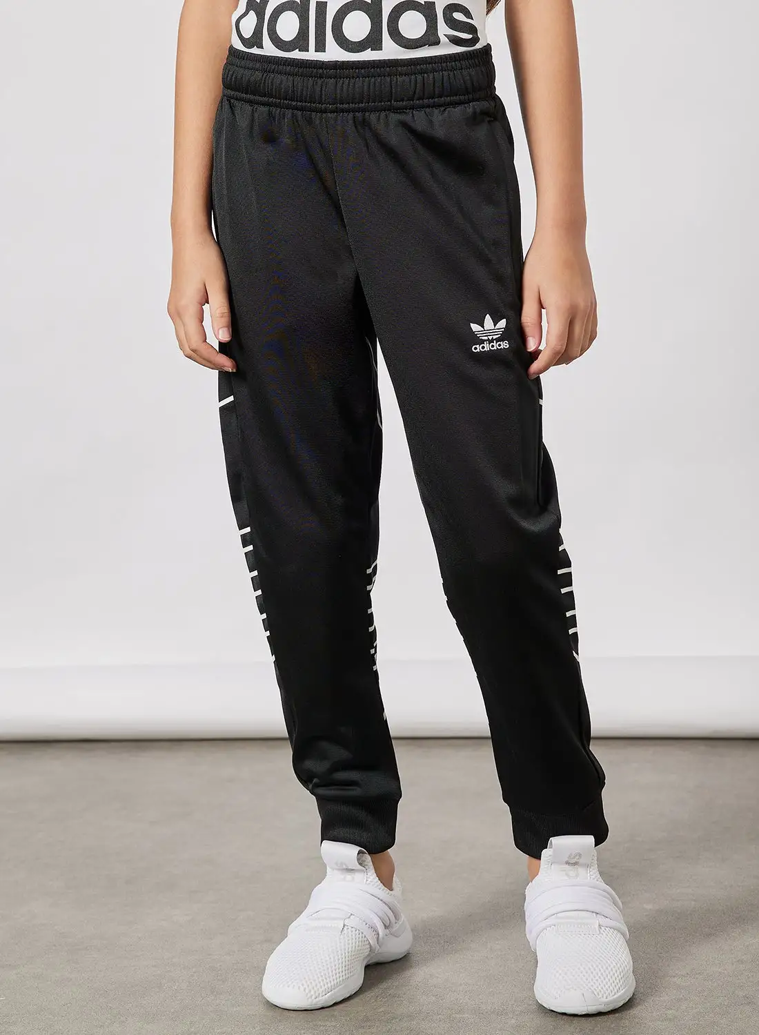 adidas Originals Kids Large Trefoil Pants Black/White