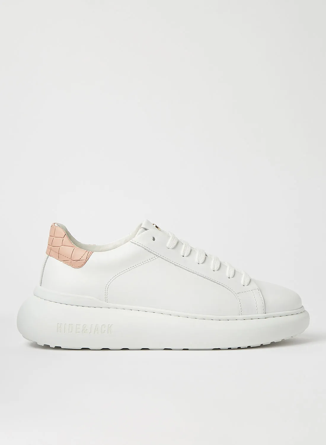 Hide & Jack Bounce Leather Sneakers White/Pink