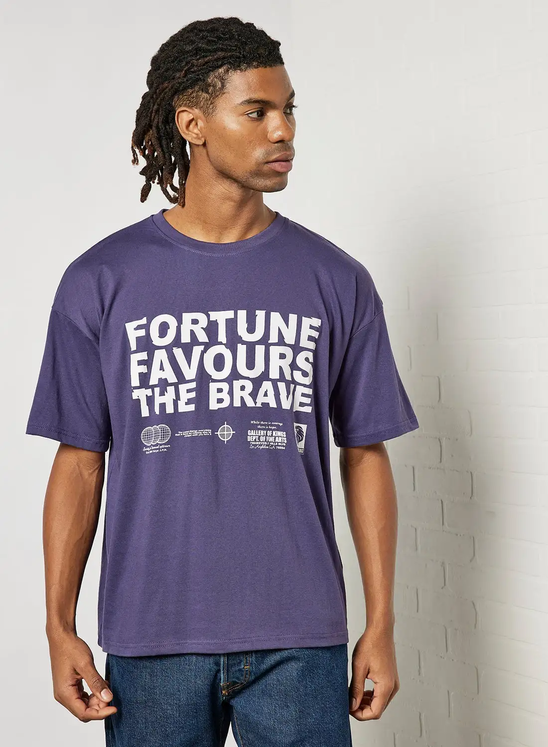 STATE 8 Slogan T-Shirt Purple