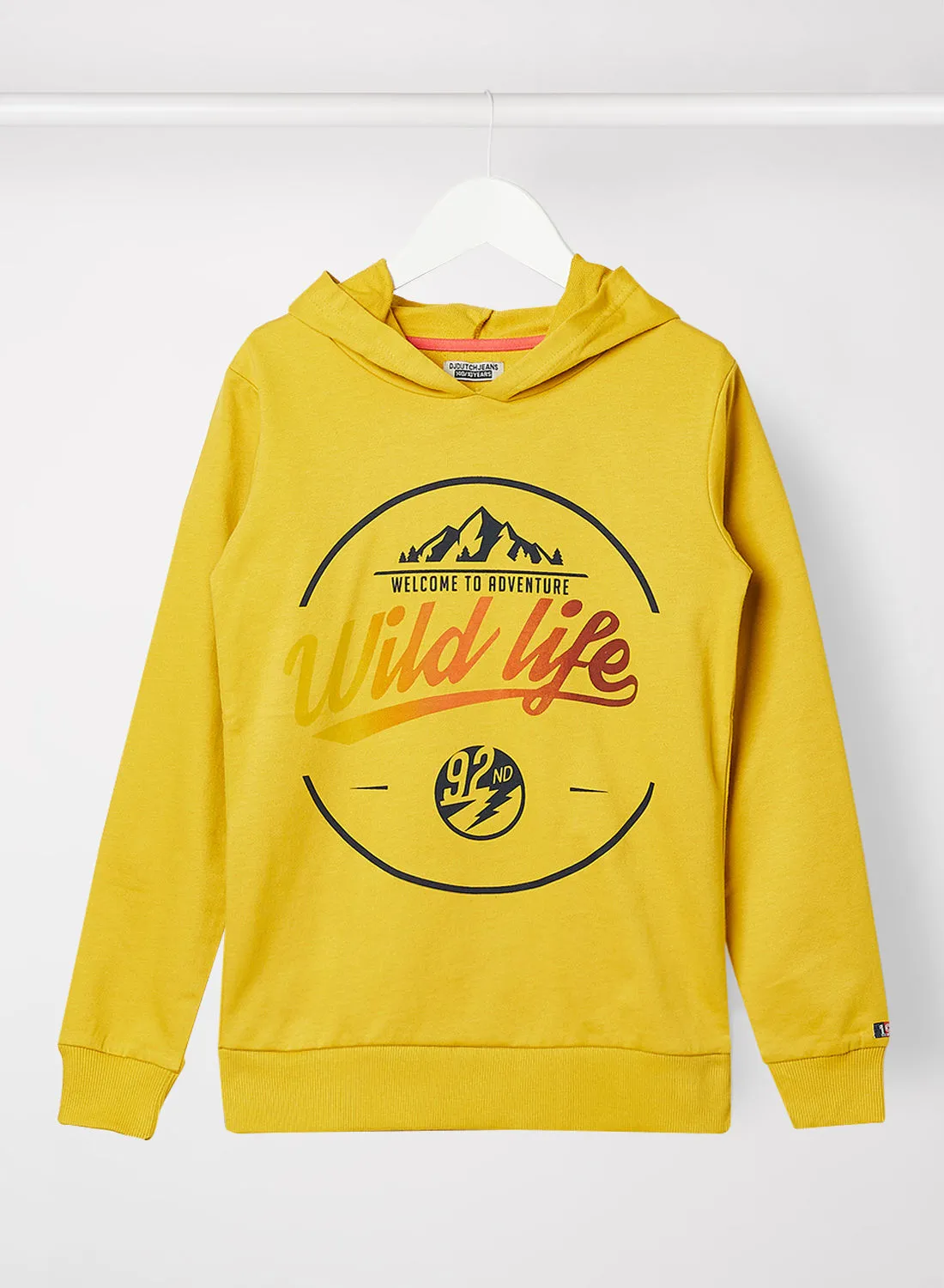 DJDUTCHJEANS Kids/Teen Slogan Hoodie Yellow