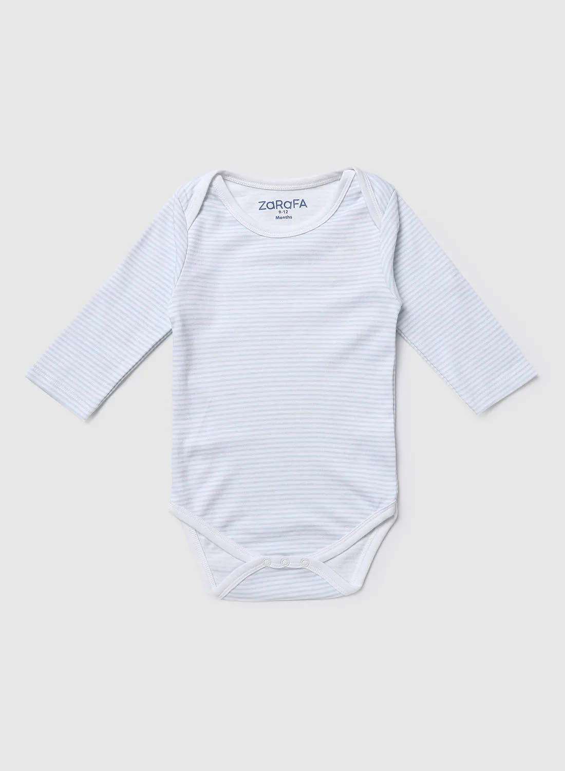 Zarafa Baby Boys Striped Onesie Sky Blue