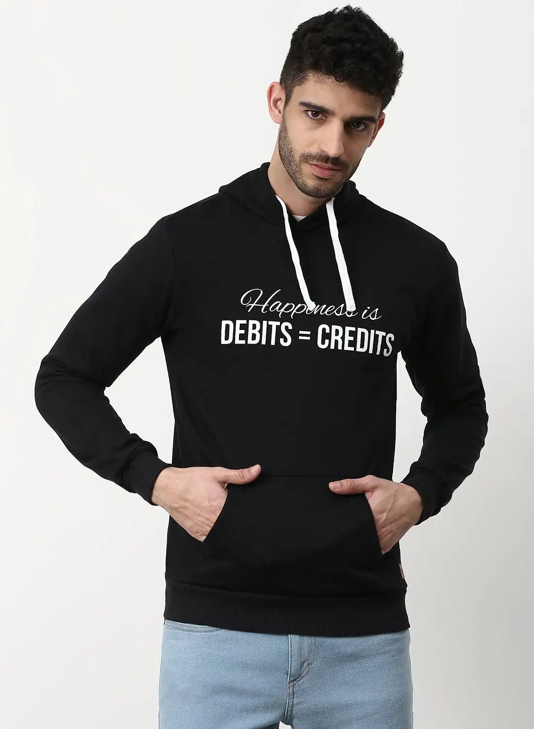 Campus Sutra Stylish Comfortable Hoodie Licorice Black