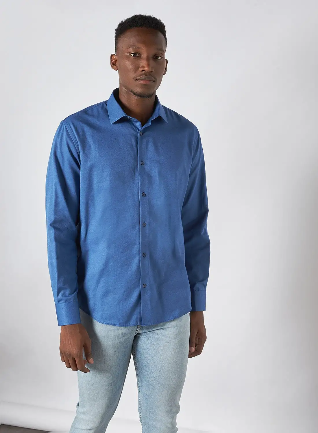 trendyol Long Sleeve Shirt Navy