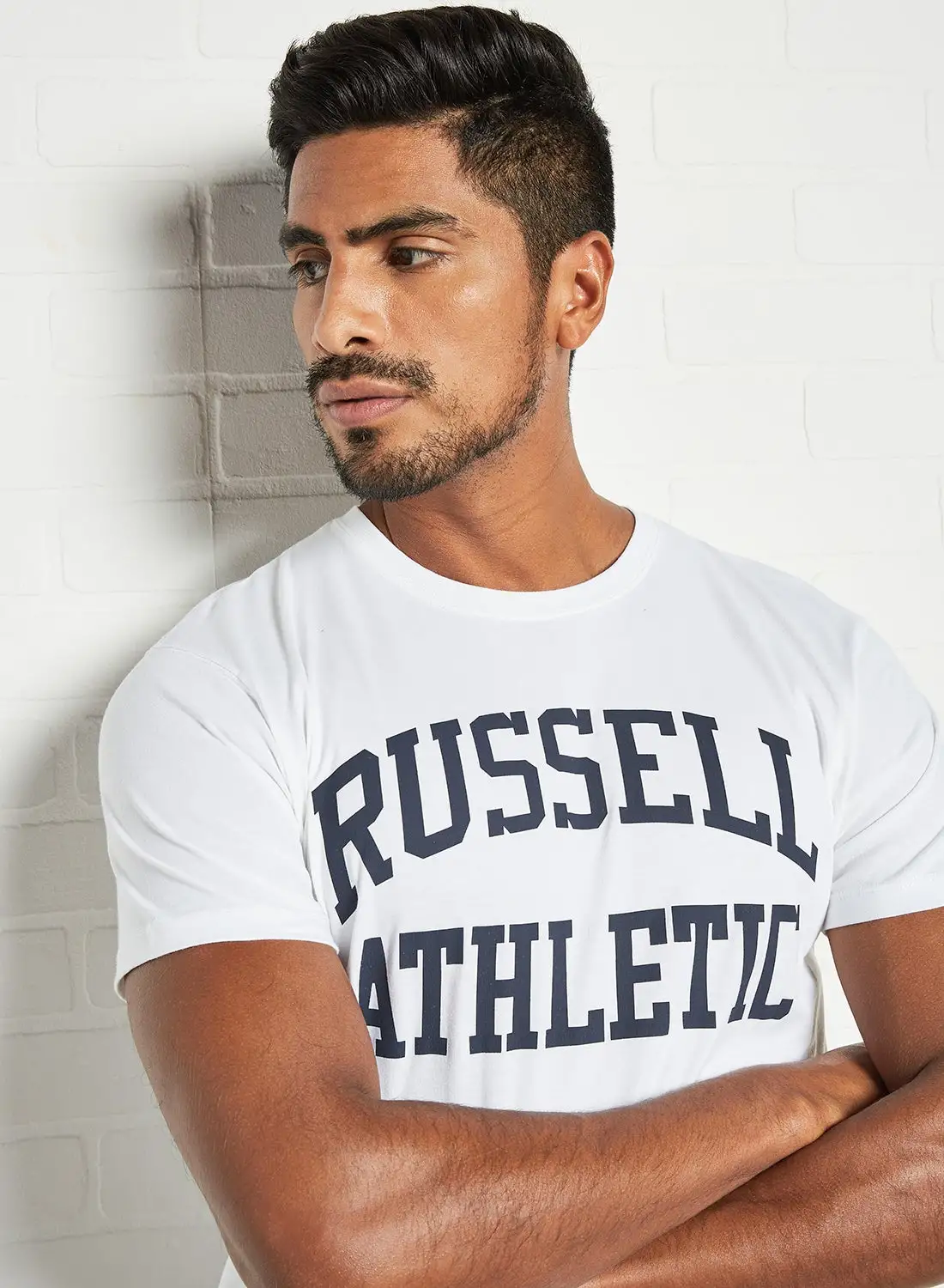 Russell Athletic Wordmark Cotton T-Shirt White