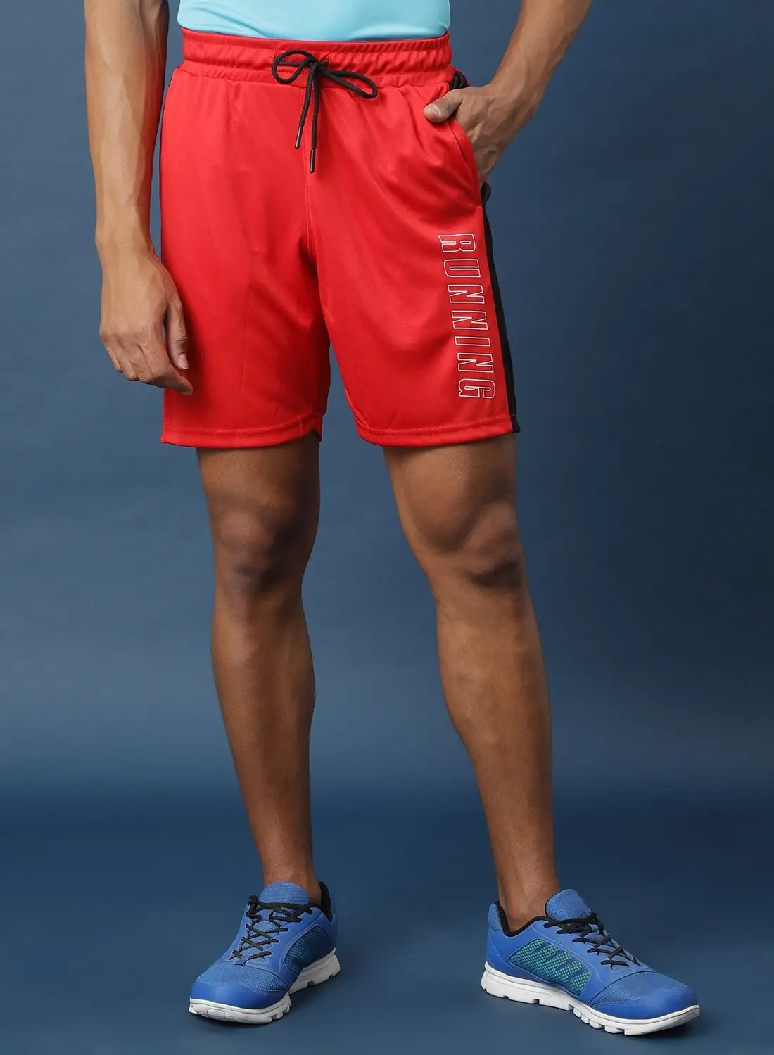 Athletiq Stylish Mid-Rise Shorts Red