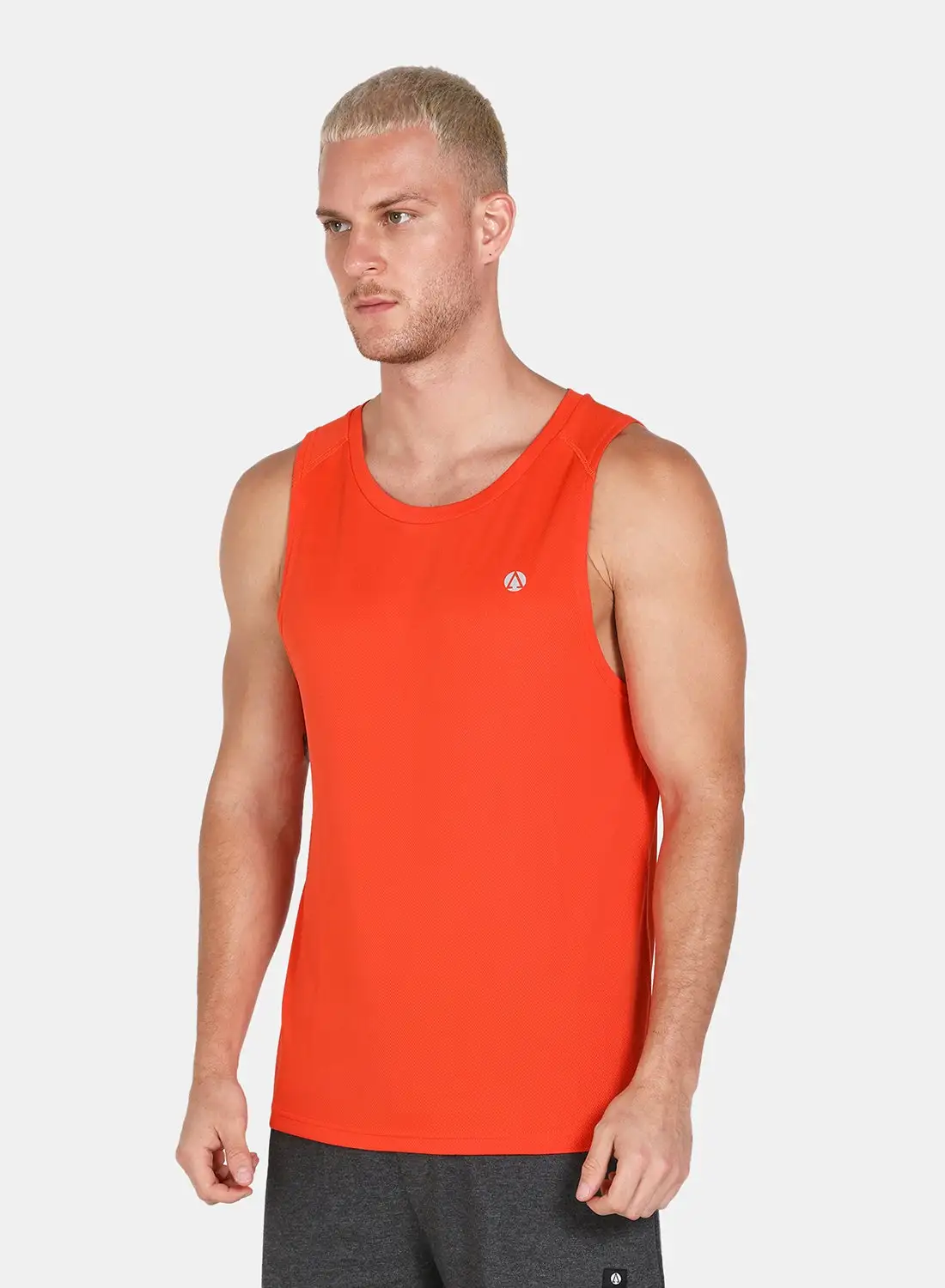 Athletiq Logo Sports Running Vest Orange