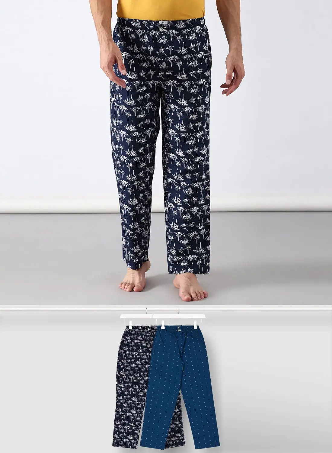 ABOF 2 Pack Lounge Pants Set أزرق / أبيض