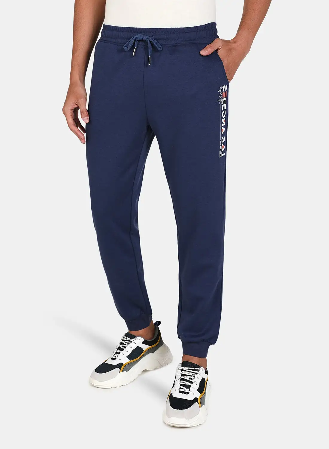 DRIP Casual Applique Joggers Navy Blue