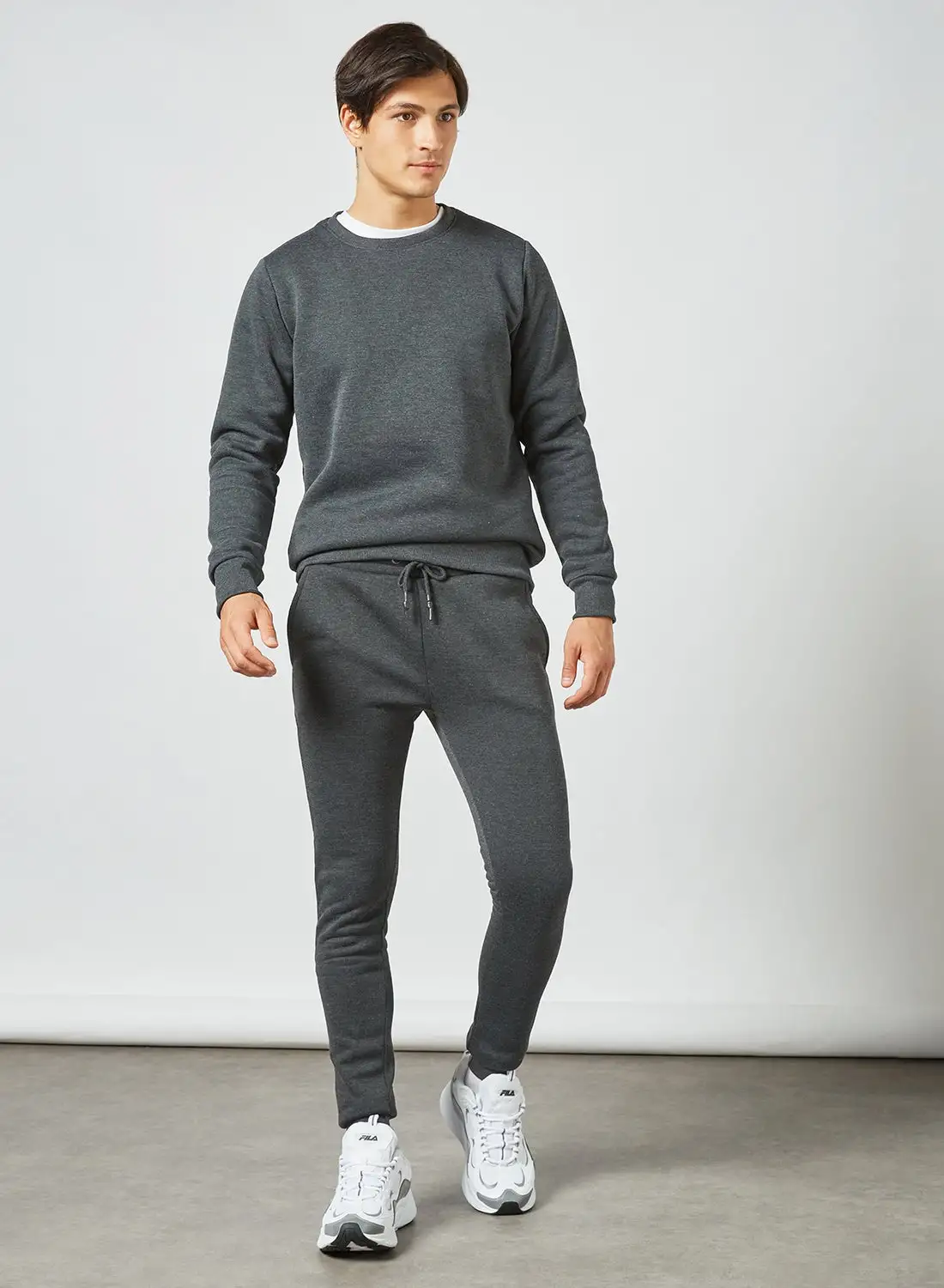 BRAVE SOUL Crew Neck Sweatshirt Grey