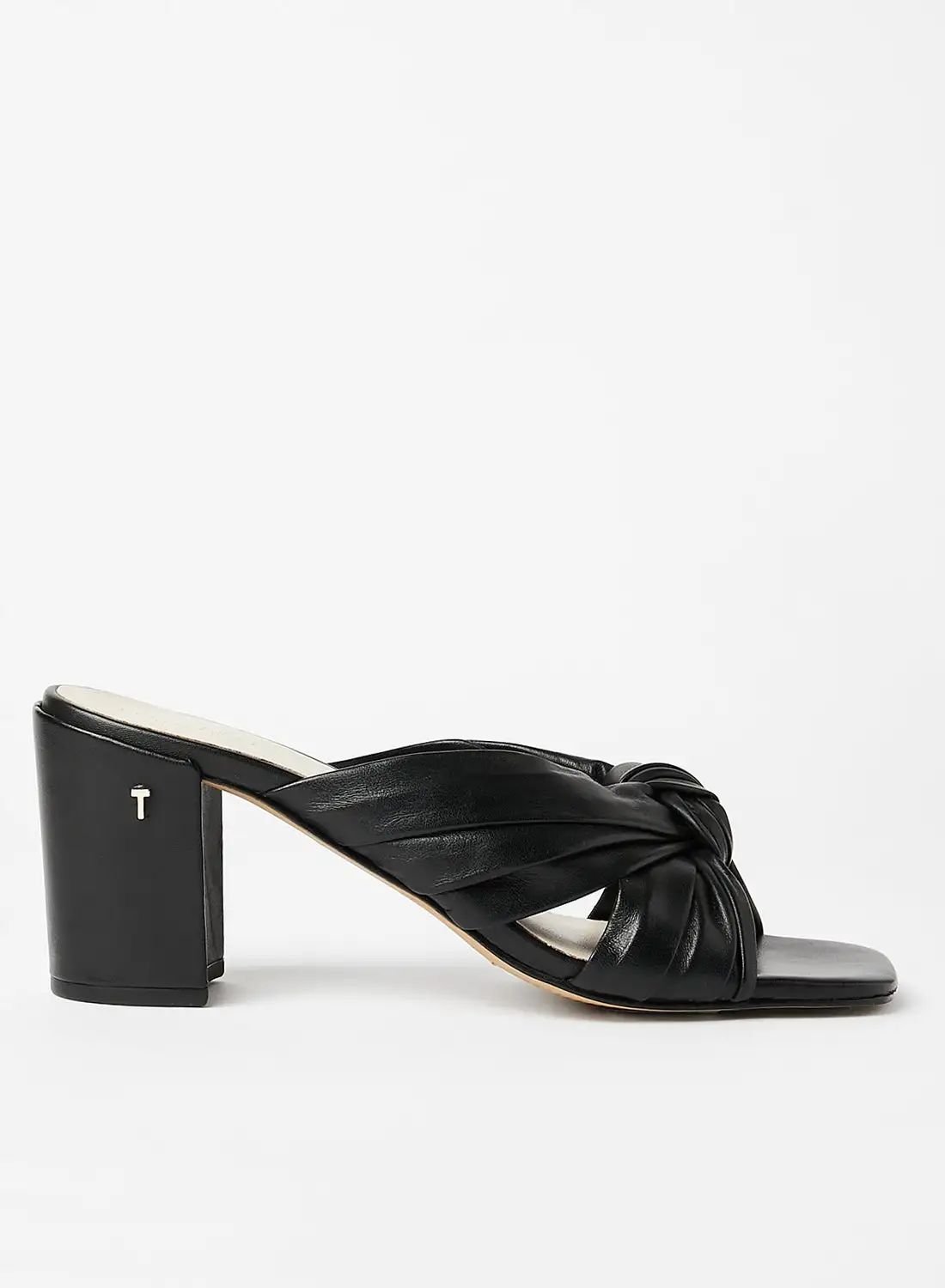 Ted Baker Knotted Leather Sandals Black