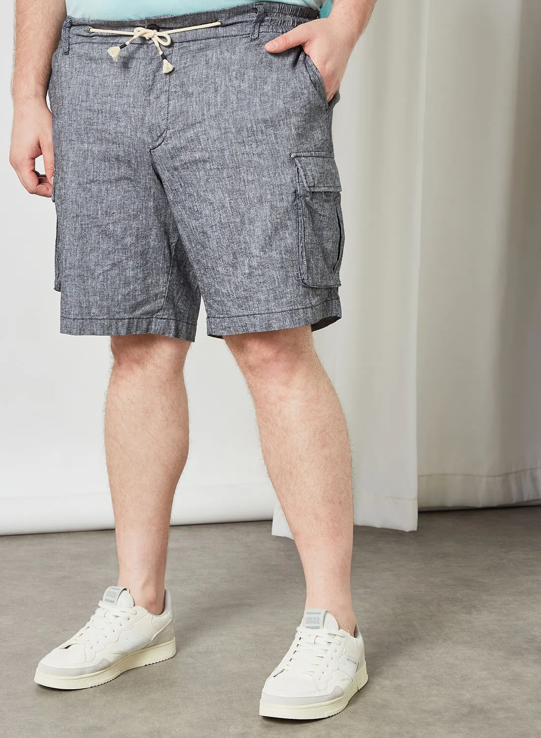 JACK & JONES Plus Size Cargo Shorts Grey