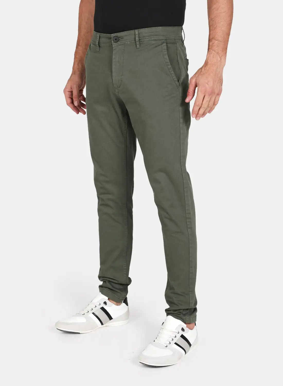 QUWA Casual Slim Fit Pants Green