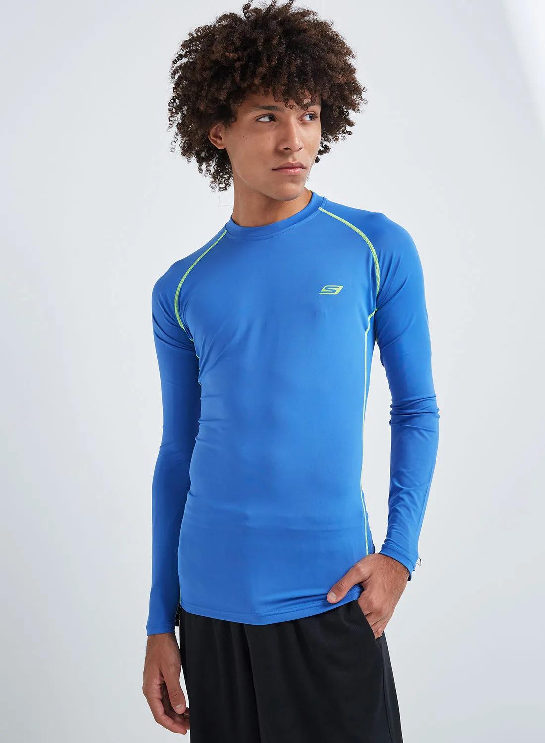 SKECHERS Long Sleeve T-Shirt Blue