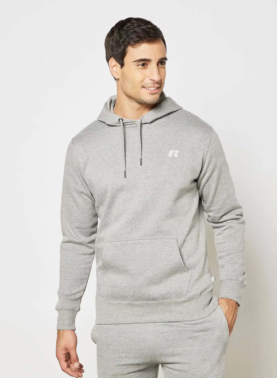 Russell Athletic Essential Logo Hoodie Grey