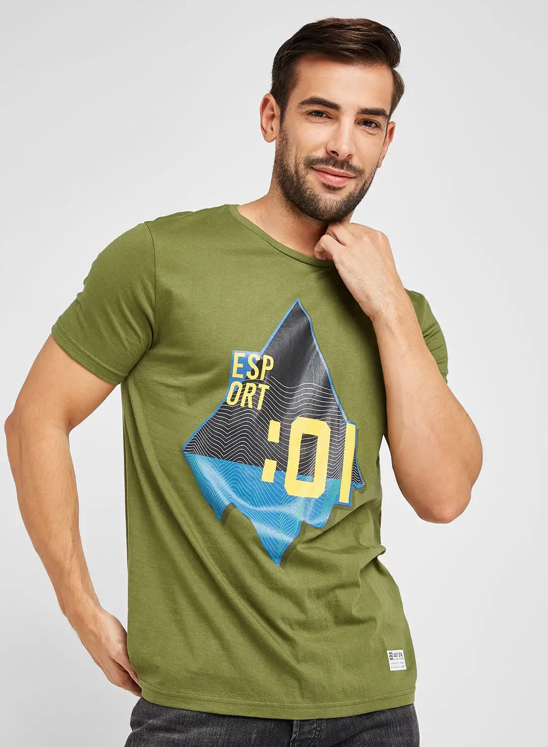 ABOF Front Graphic T-Shirt Green