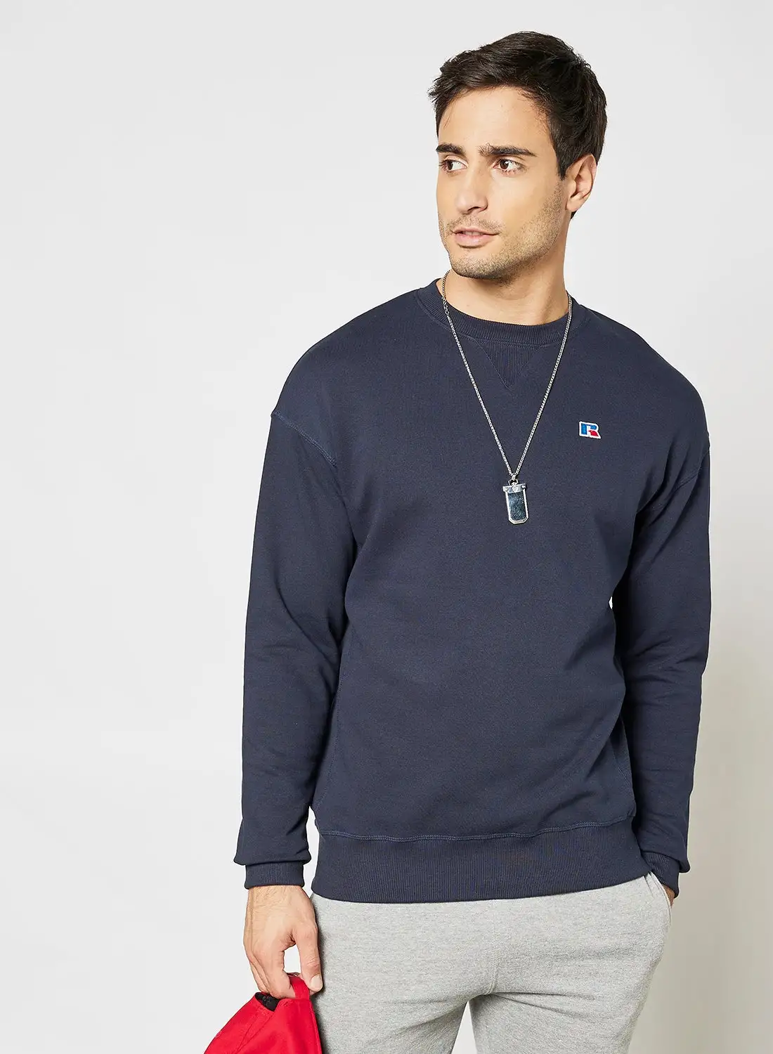 Russell Athletic Embroidered Logo Sweatshirt Navy