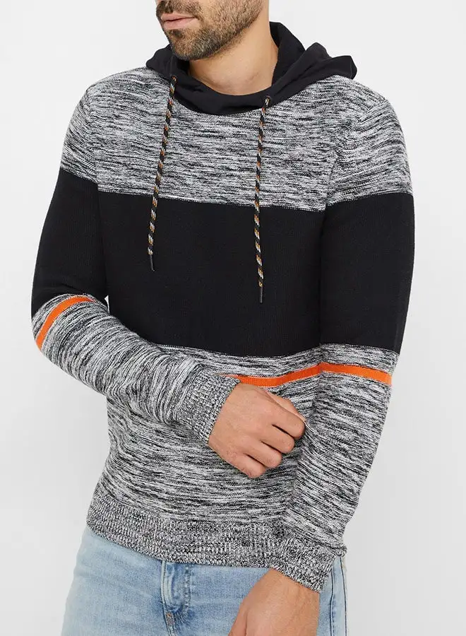 JACK & JONES Colourblock Hoodie White