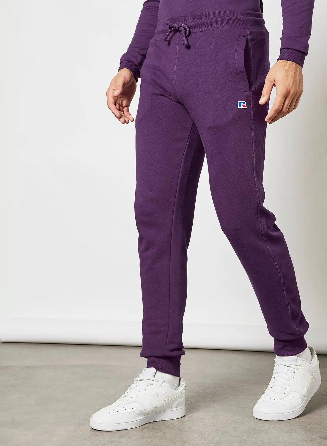 Russell Athletic Embroidered Logo Sweatpants Purple