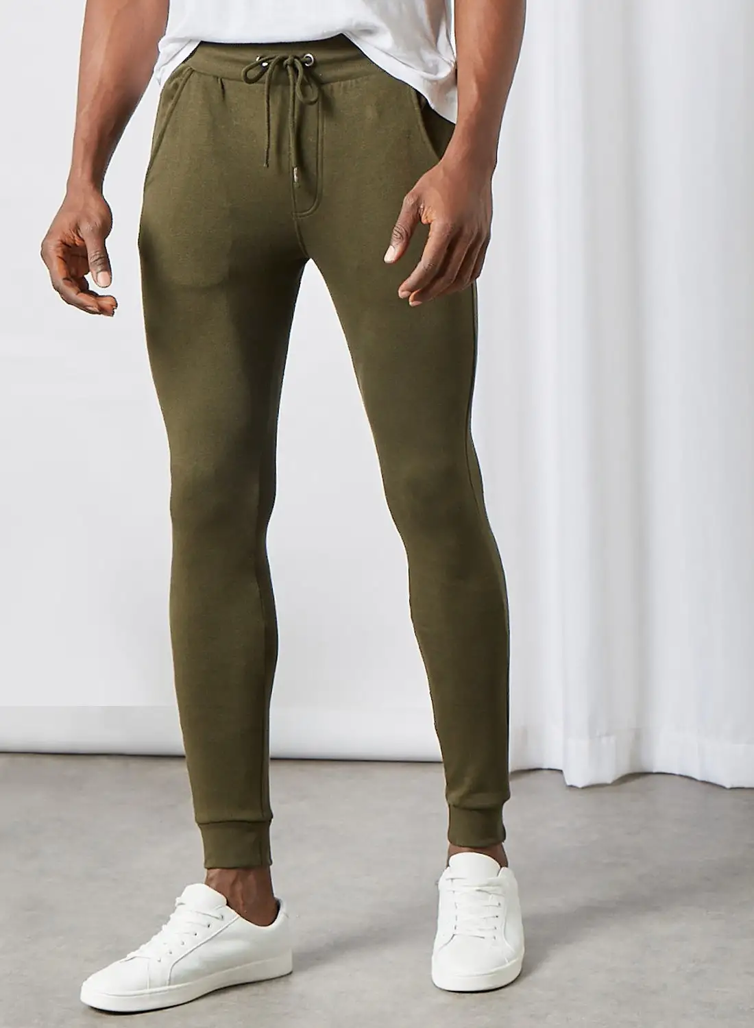 BRAVE SOUL Skinny Sweatpants Mid Khaki