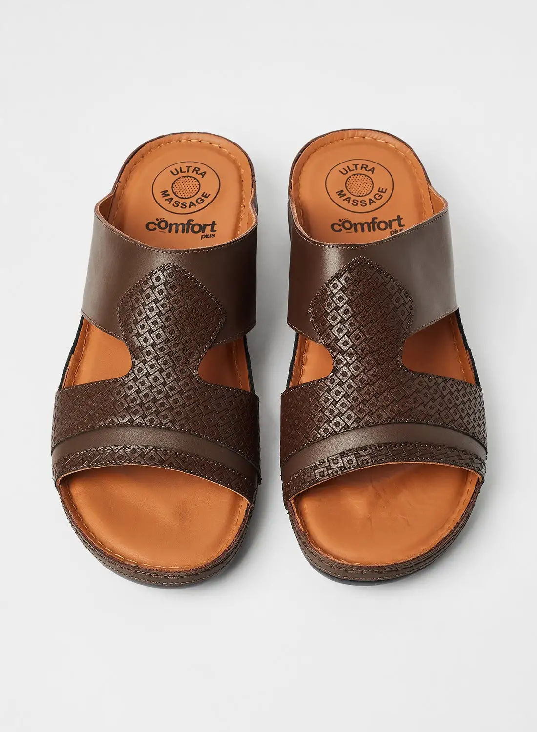 Comfort Plus Perforated Upper Sandals Brown