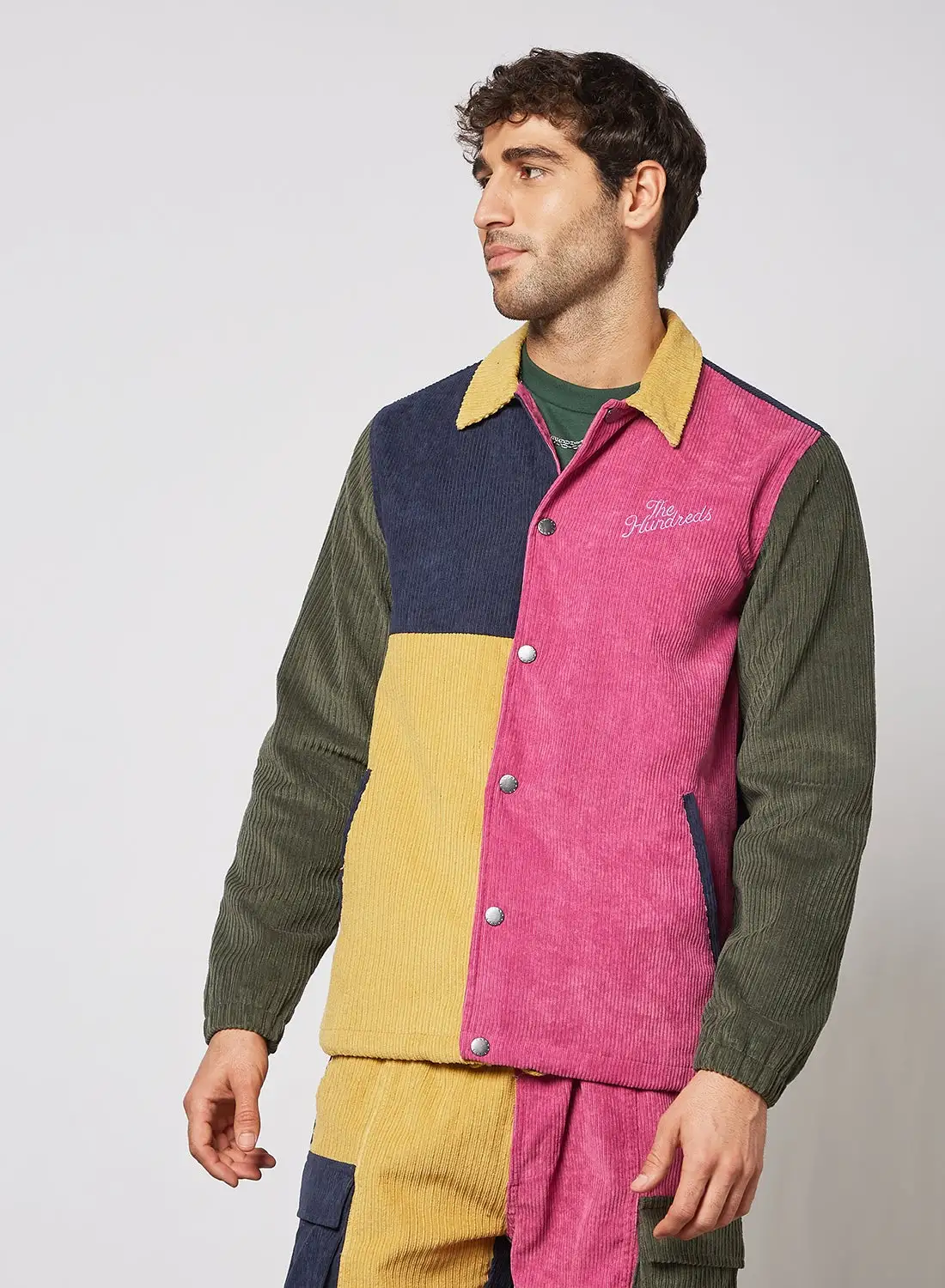 The Hundreds Wale Colourblock Coaches Jacket Multicolour