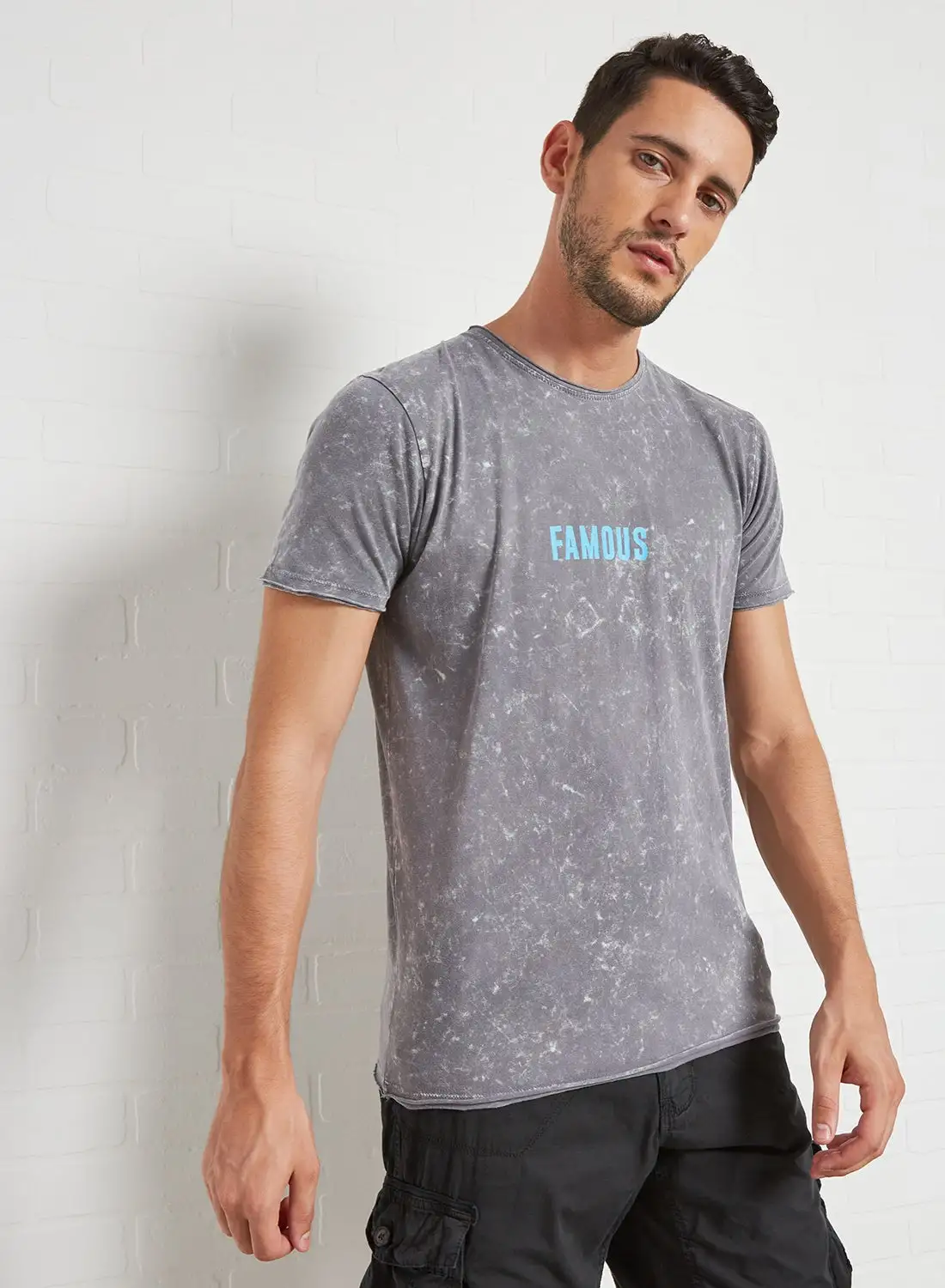 BRAVE SOUL Crew Neck T-Shirt Grey