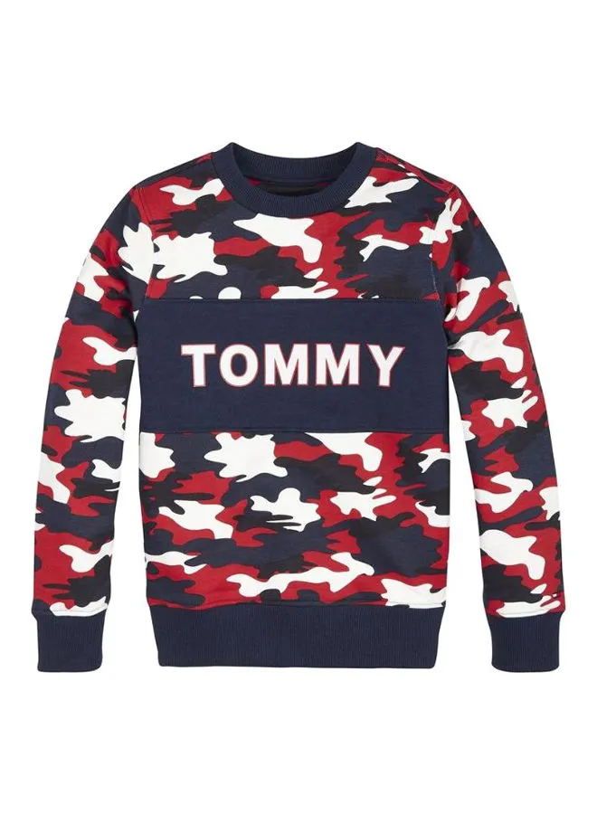 TOMMY HILFIGER Aop Sweatshirt White/Blue/Red