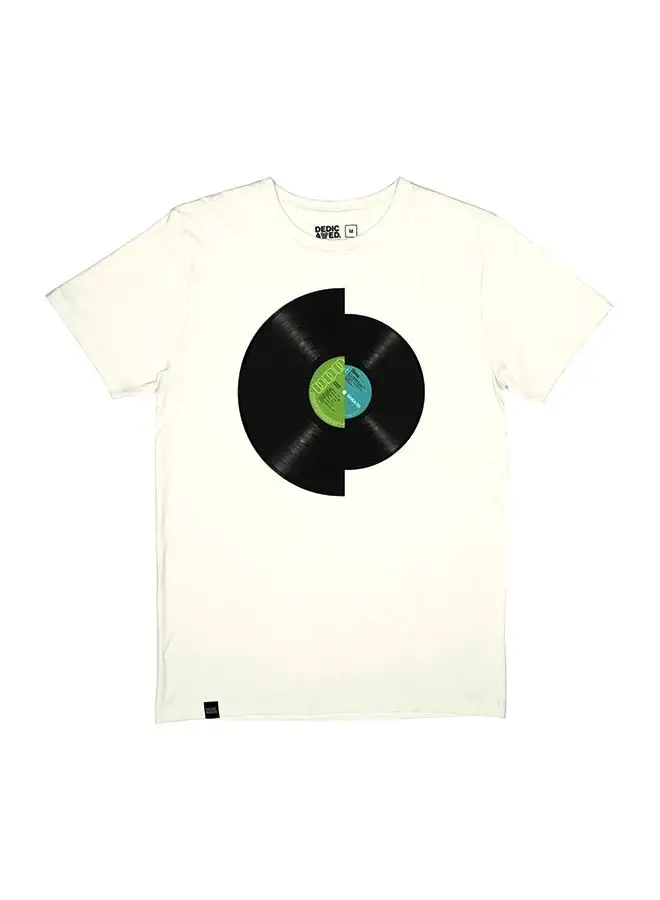 DEDICATED Record Split T-Shirt White/Black/Green