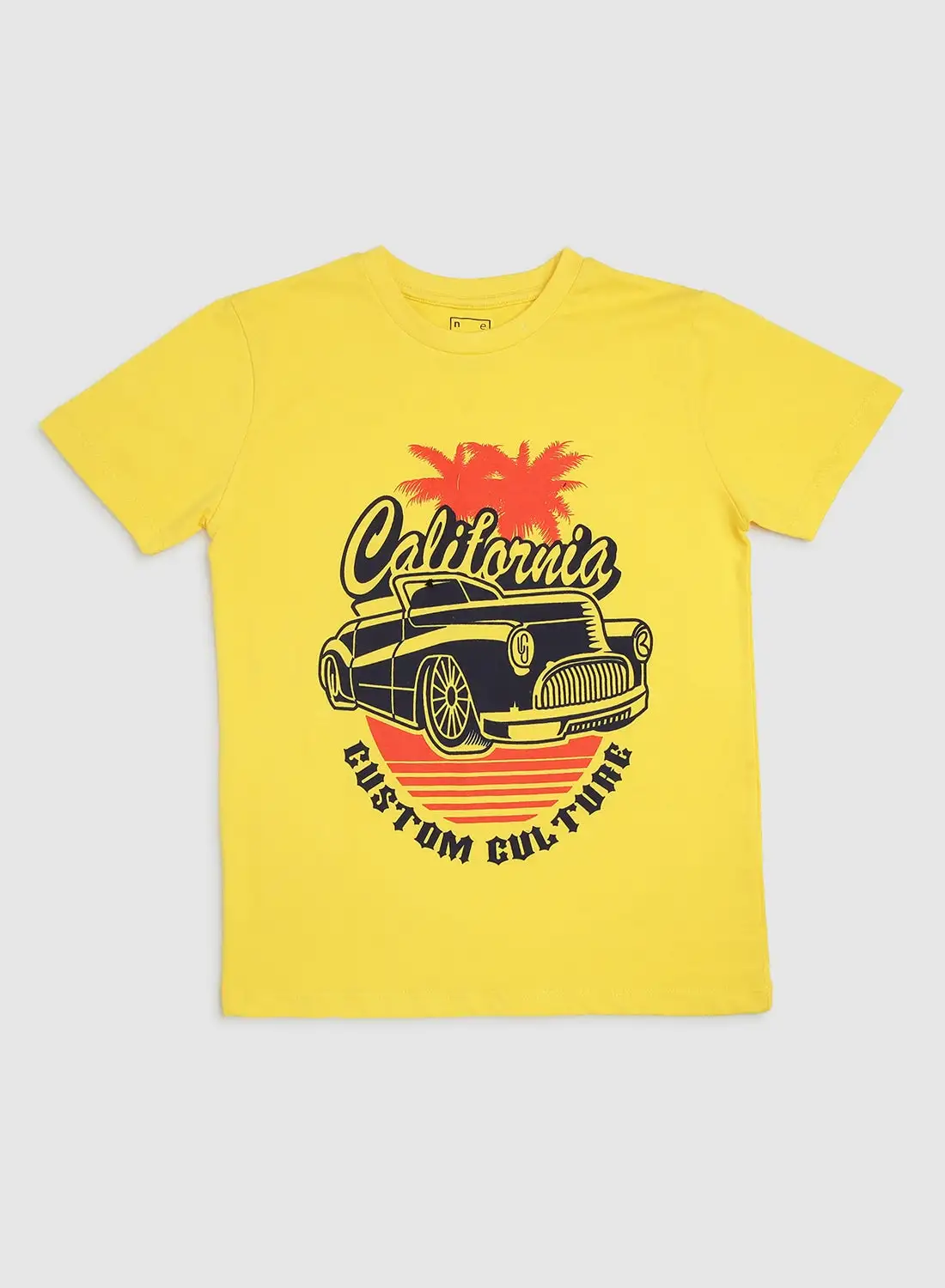 NEON Casual Printed T-Shirt Yellow/Black/Red