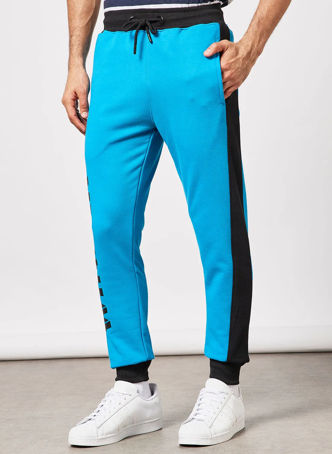 ABOF Regular Fit Joggers Jade Black/Blue