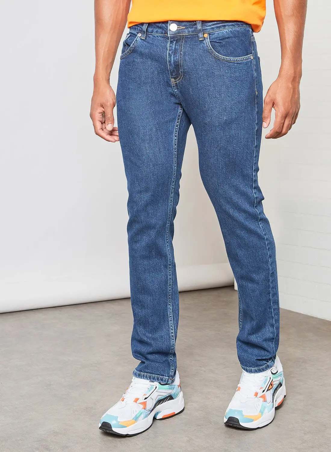 LES BENJAMINS Straight Fit Jeans Denim