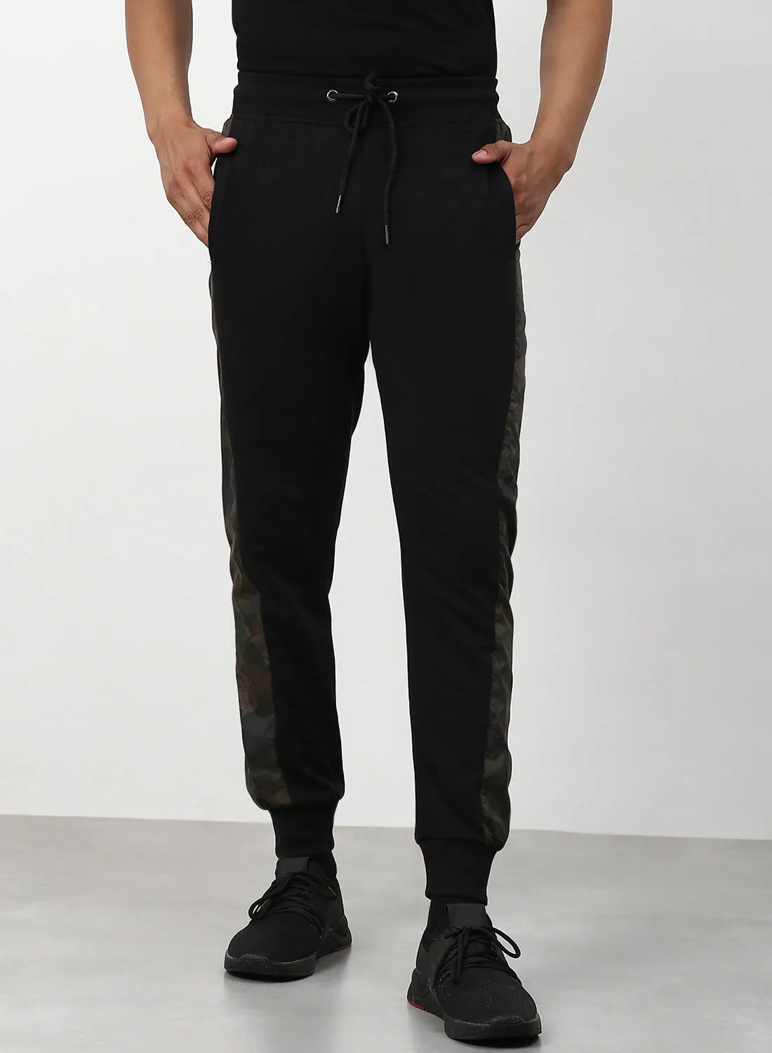 ABOF Regular Fit Joggers Black/Brown