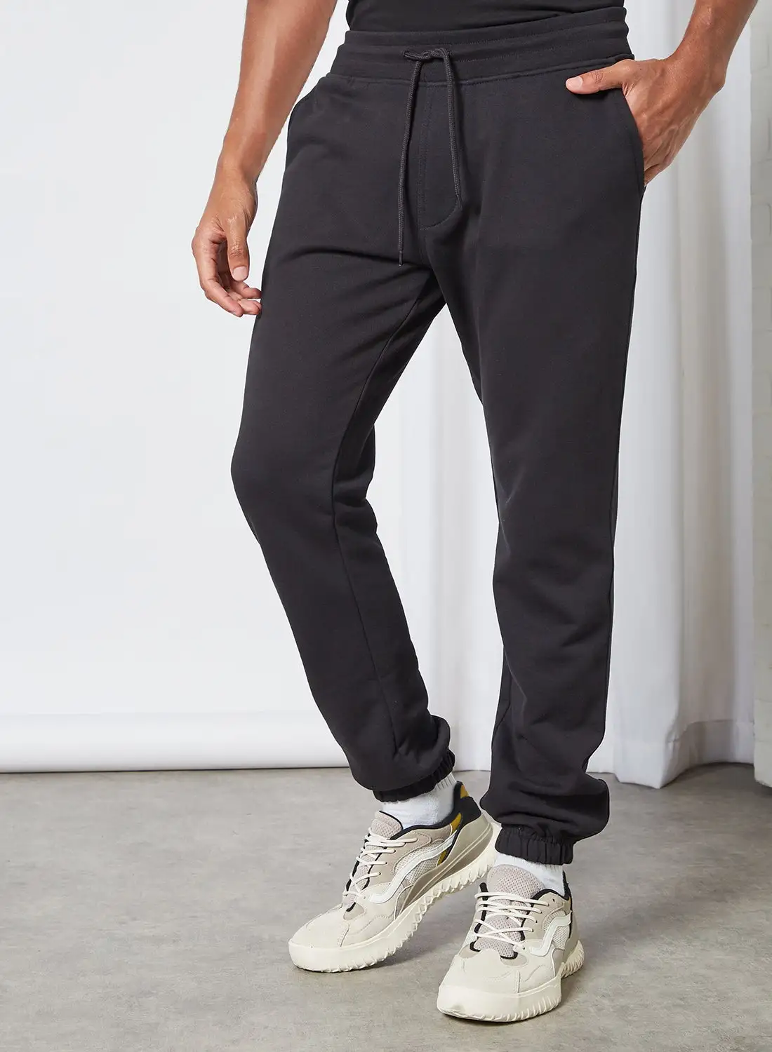 SELECTED Drawstring Sweatpants Black