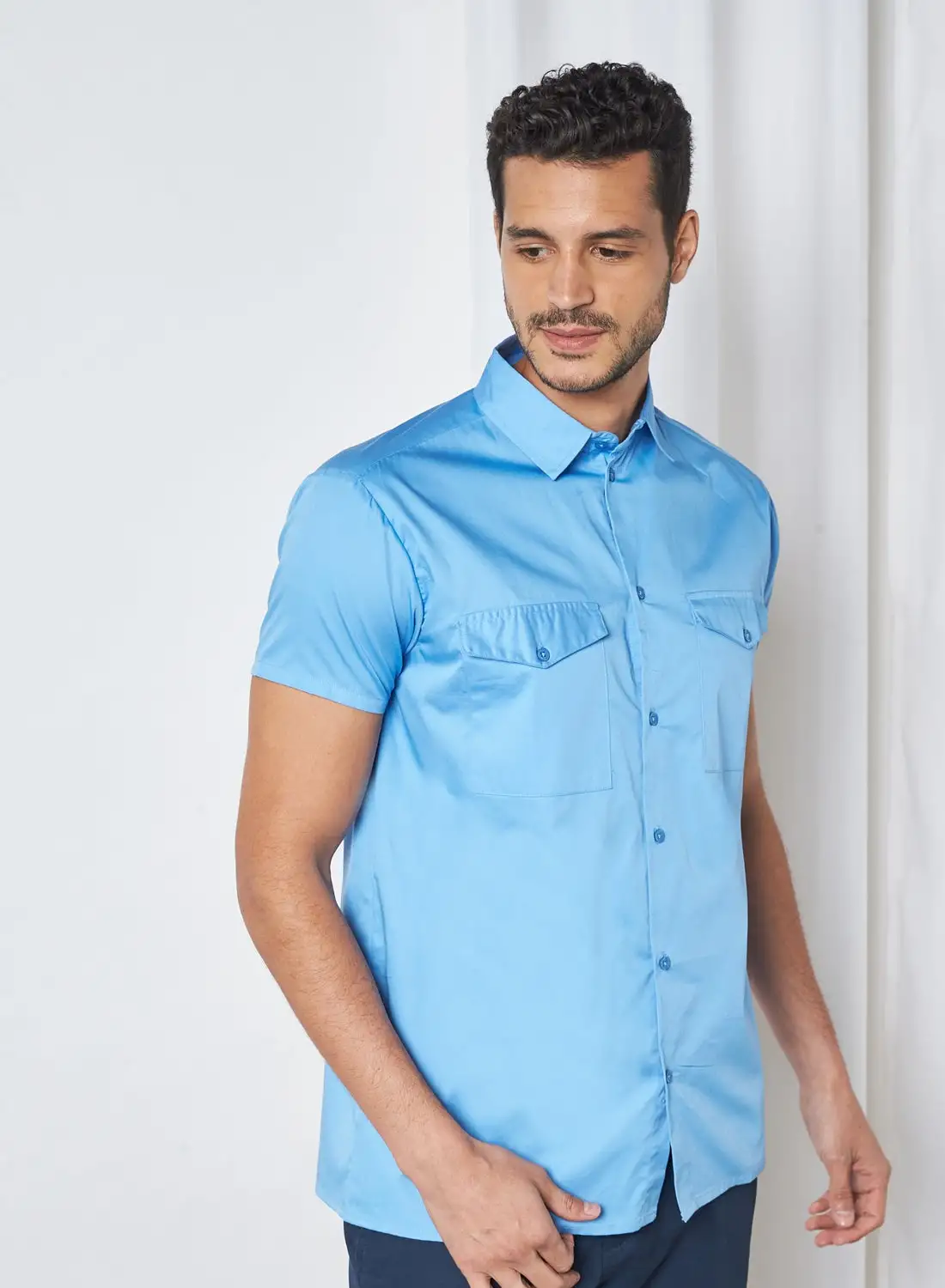 STATE 8 Plain Shirt Blue