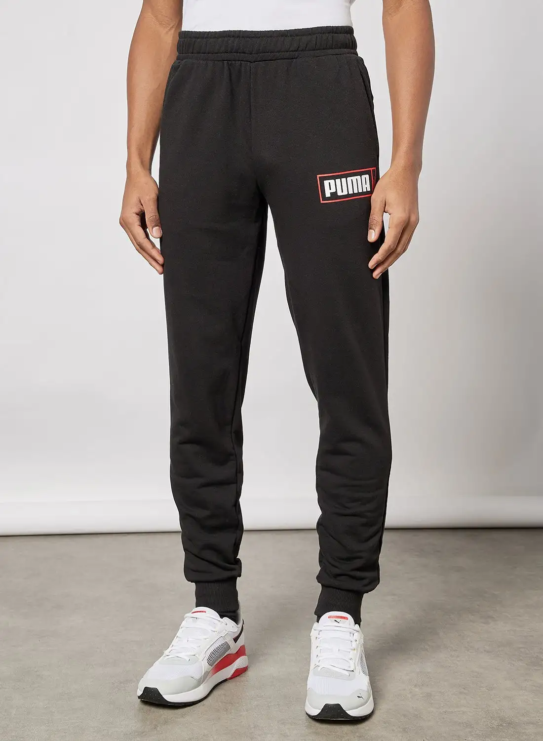 PUMA Logo Graphic Joggers Black