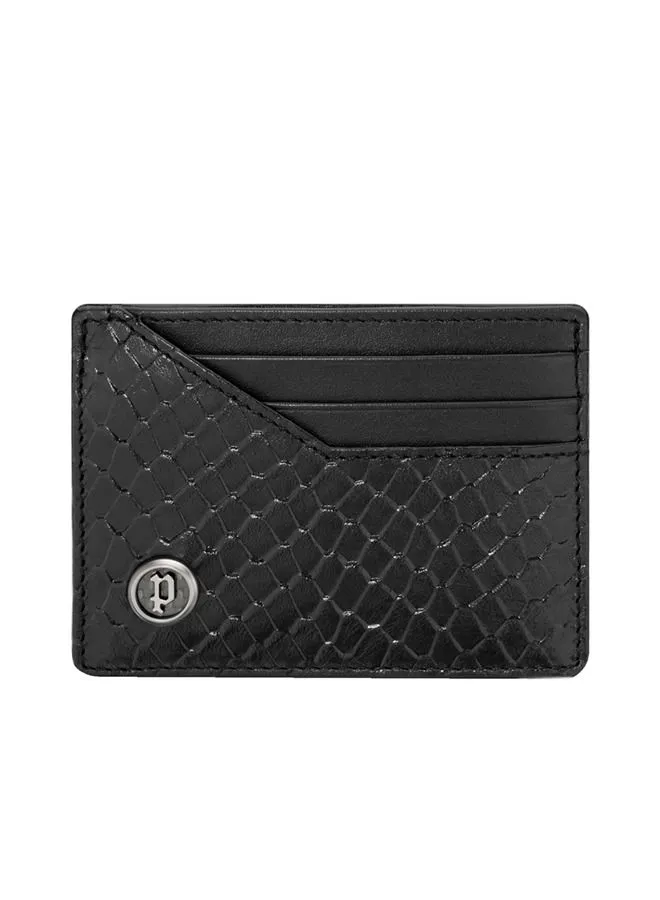 POLICE Antiquity Shiny Black Card Case For Men PELGD2200101