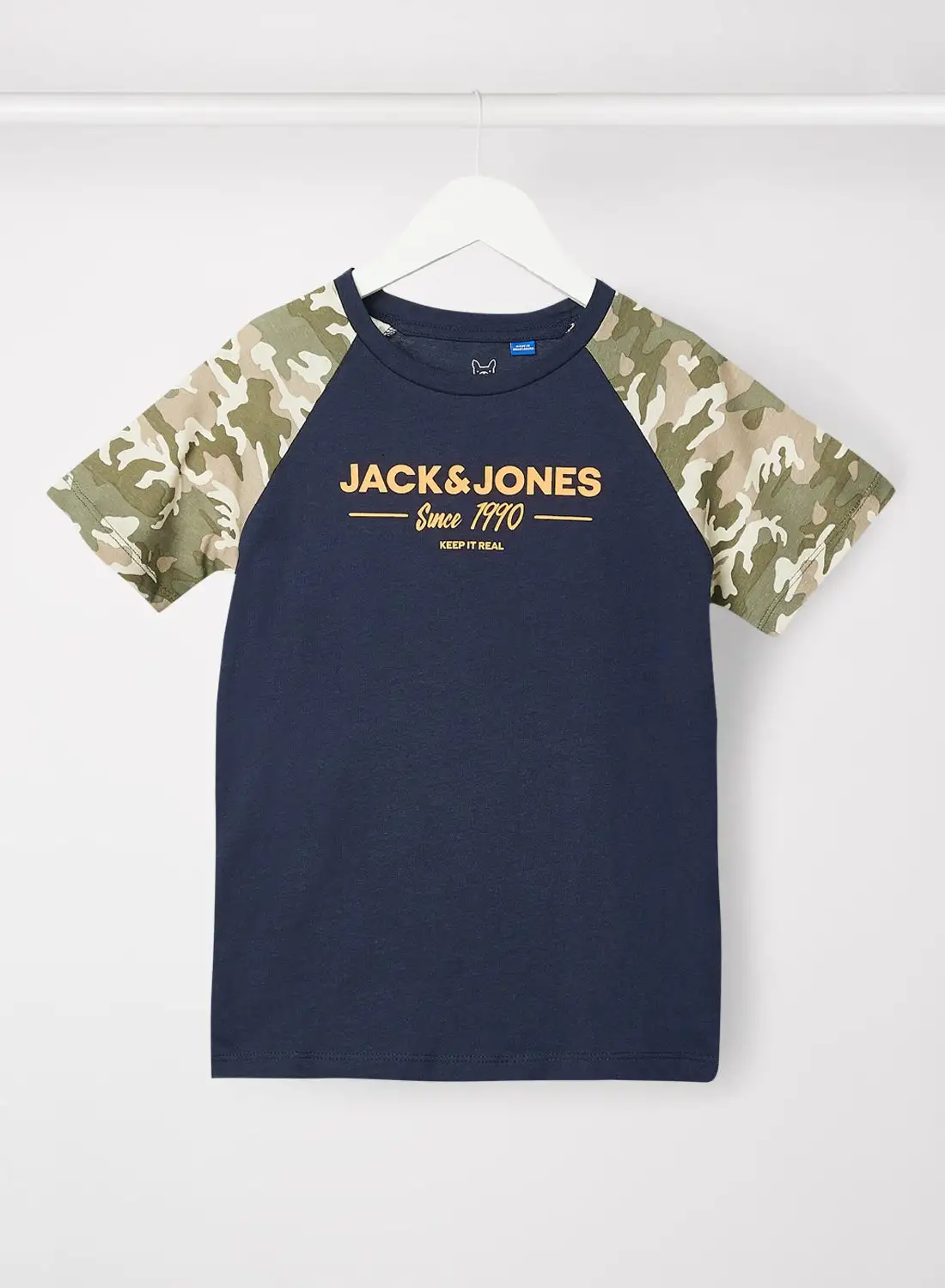 JACK & JONES Teen Camouflage T-Shirt Navy/Green