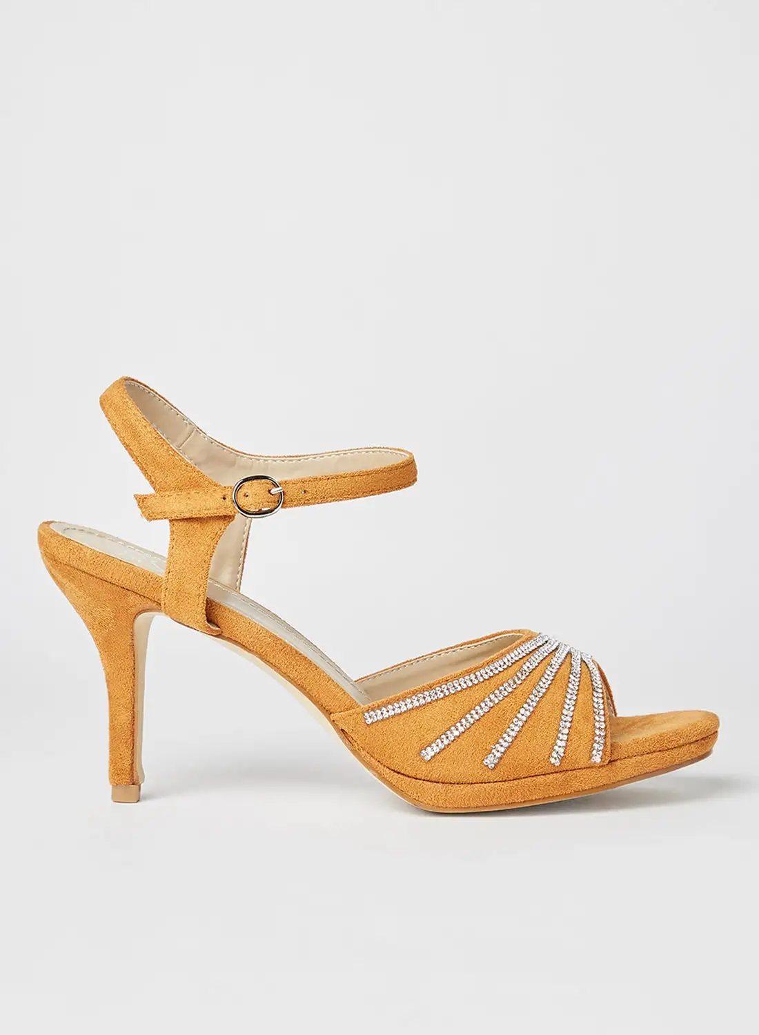 Jove Suedette High Heel Sandals Camel