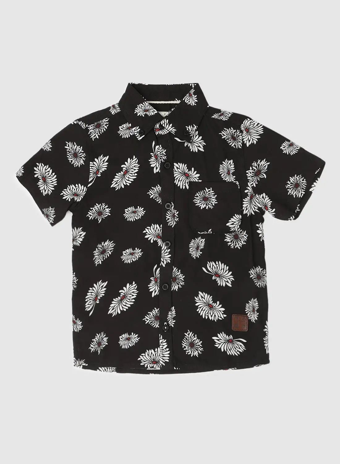 NEON Boys Shirt  Prints White/deep Black