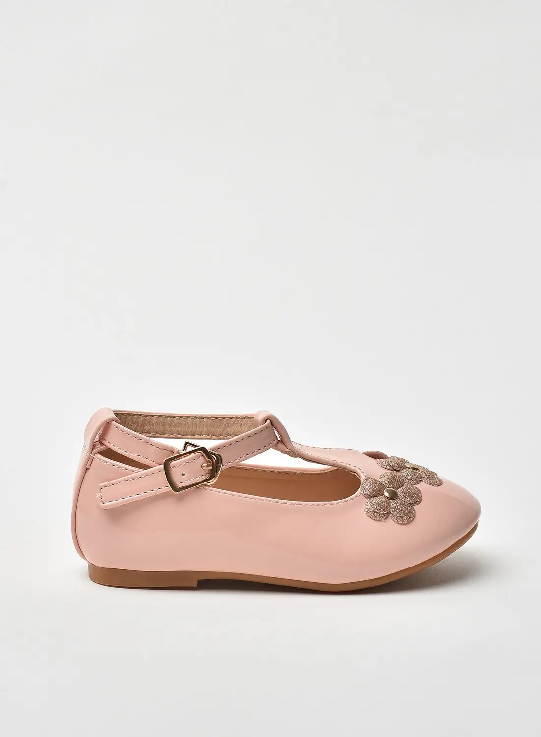 Aila Dyed Pattern Flat Ballerinas Pink