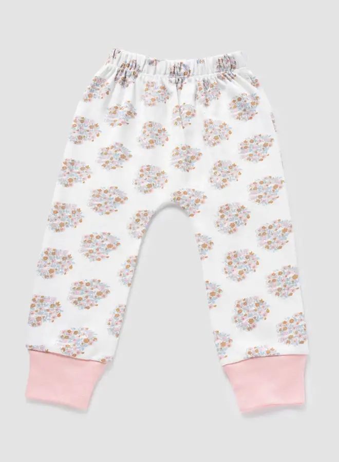 Zarafa Mid Rise Printed Pyjama Pink/White