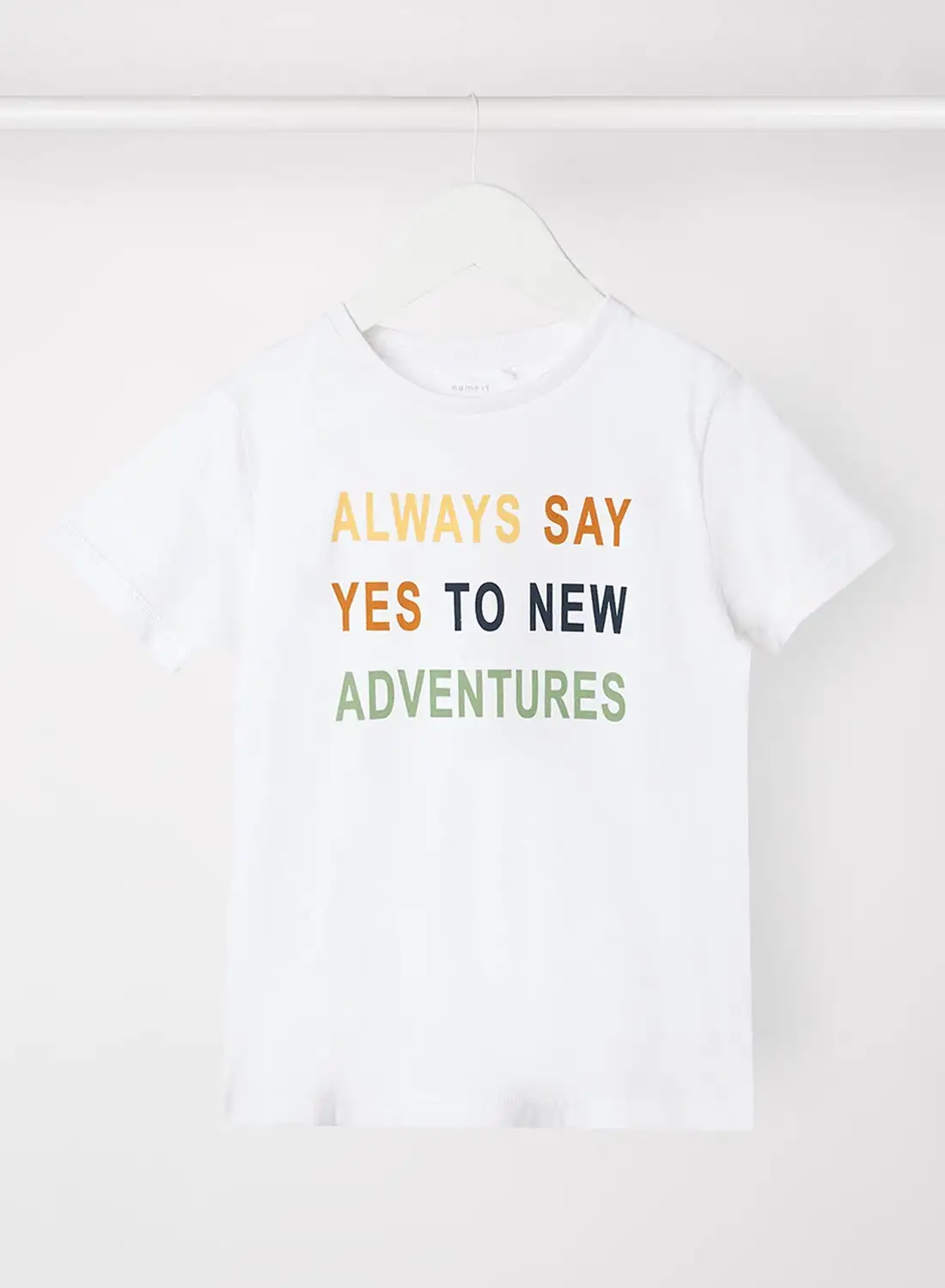 NAME IT Baby/Kids Slogan Print T-Shirt White